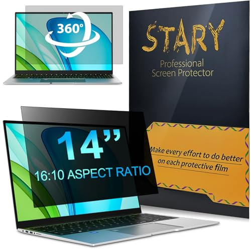 STARY Protector de pantalla de privacidad para portátil de 14 pulgadas, 16:10, antiluz azul, antirreflejos, extraíble de 14 pulgadas, 16:10, filtro de privacidad para Lenovo/HP/Dell/Acer/Samsung/Asus