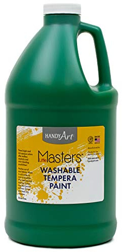 Handy Art Little Masters Washable Tempera Paint, Green, Half Gallon 64 oz