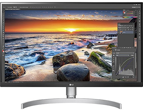 LG 27UK850-W 4K Monitor 27 UHD (3840 x 2160) IPS Display, HDR10, USB Type-C Connectivity, AMD FreeSync, sRGB 99% Color Gamut, 3-Side Virtually Borderless Design - White