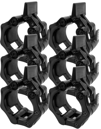 The Pure Blue Lot de 3 paires de colliers de serrage 50 mm pour haltères, barres d'haltérophilie et de musculation, accessoires de gym et équipement de fitness