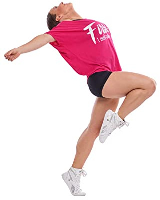 WINSHAPE Damen Ultra Leichtes Modal-kurzarmshirt Mct002 Mit Weißem Glitzer-aufdruck „first Need Coffee” T-Shirt, Deep-pink-weiss, S EU