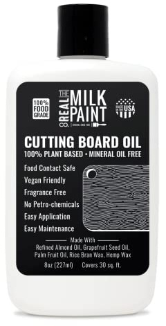 Real Milk Paint, Cutting Board Oil for Wood Chopping Board, Butcher Block, Bamboo, Charcuterie, Food Grade Finish, 8oz