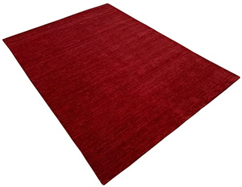 Orientmatta Gabbeh Loom handgjord matta, 100 % ull, 170 x 240 cm röd, wr136