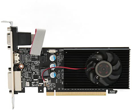 Tarjeta Gráfica, 810MHz 1000MHz PCI Express Core Chip Tarjeta Gráfica para Juegos con HDMI, DVI, VGA para Video HD Uso en la Oficina