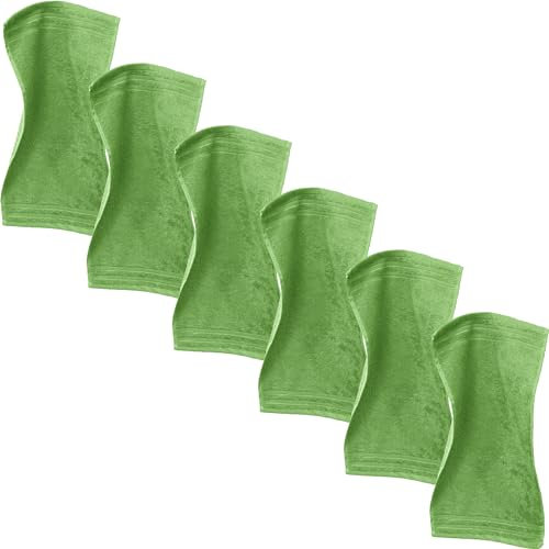 Erwin Müller Gästetuch Heidelberg 6er- Pack, 100% Baumwolle apfelgrün Größe 30x50 cm - weiche Qualität, saugstark und strapazierfähig - praktisch durch Schlaufe