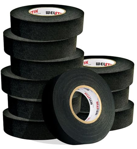 WELSTIK Kabelbaum Band 19mm*15m, 10 Pack- Premium-Gewebeband für elektrische Automobil, hervorragende Rauschunterdrückung und Kabel