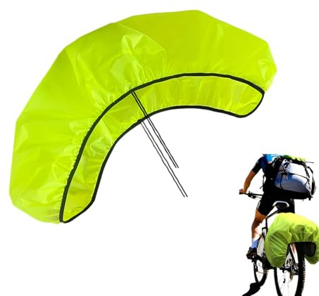 Copertura Impermeabile per Borse Laterali - Protettore per Bagagli da Bicicletta, Copertura per Borse Posteriori, Scudo per Portapacchi | Impermeabile Pieghevole Protezione Antipioggia per Bicicletta