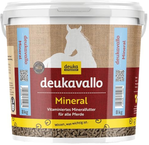 Deukavallo Mineral 8 kg Vitaminiertes Mineralfutter für Pferde, sichert die Grundversorgung mit Allen wichtigen Vitaminen und Mineralstoffen