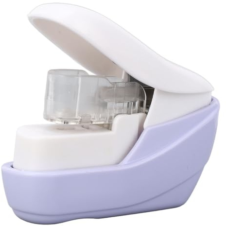 Generic Stapleless Hand Press Crimper Paper Stapling Machine Stylish Practical Purple for Office School Home 1 X Stapleless Stapler
