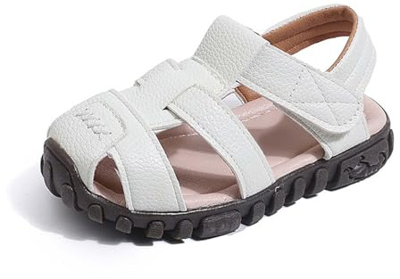 Sandalias para aprender a andar para niños, sandalias cerradas para aprender a caminar, sandalias cómodas de trekking, transpirables, antideslizantes, sandalias de agua flexibles para playa, piscina
