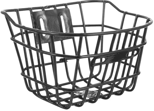 SHERCHPRY Cesta Transportar de Hierro Resistente Delantera Negra Bicicleta Gran Capacidad Facilidad Adecuado para Mochilas Escolares y Verduras