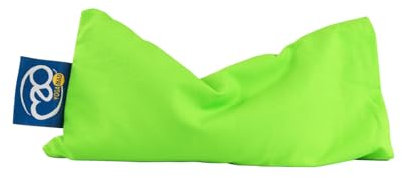 Yoga-Mad Eye Pillow | 100% Organic Cotton | Lavender & Linseed FIlled Yoga Pillow | Stress Relief Eye Bag for Aromatherapy, Relaxation and Tired Eyes - lime green