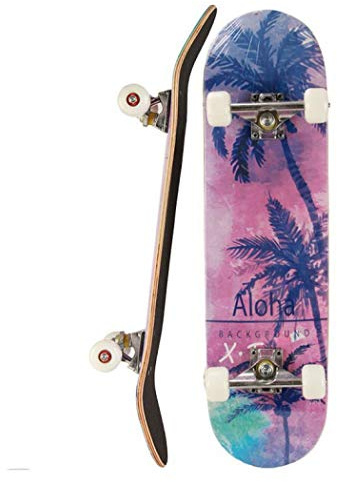 Wilver Complete Skateboards for Beginners Pro 31 inches Complete Skateboards for Teens Beginners Girls Boys Kids Adults, Maple Wood Skateboard (Color B)