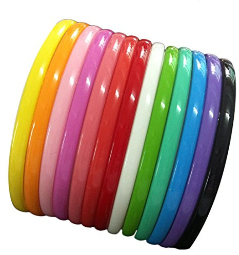 13pcs 8mm Colorful Plastic Headbands with teeth for Girls Thin Hair Headbands for Todder Kids Women …