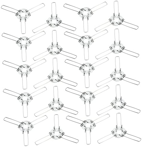 Uonlytech 20 Clip a Molla Per Paralume a 3 Forchette Supporto Stabile Per Paralumi Clip Accessori Per Lampade Lampadari E Lampade Da Tavolo