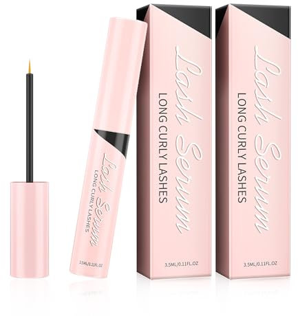 CGBOOM Sins 'n Lashes Siero per ciglia lunghe, naturali, spesse e forti, formula riparatrice profonda (2 blocchi rosa)