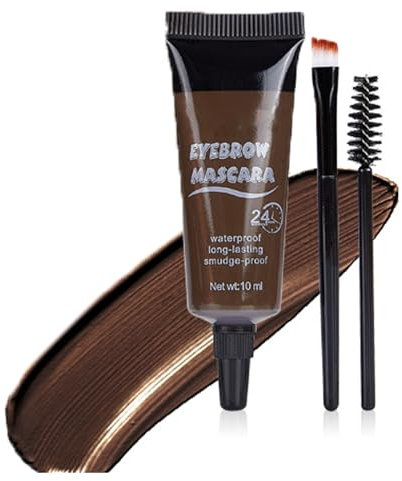 Eyebrow Mascara Dark Brown,Natuarl eyebrow mascara with Brush,Instant Color Waterproof Eye Brow Gel,Long Lasting & Shape Natural Eyebrow,Smudge-Proof Brow -Dark Brown