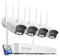ZOSI 4K Wireless CCTV Camera System, 8CH 4K NVR with 1TB HDD, 4Pcs 8MP WiFi Security Camera Outdoor, with 2-way audio, AI Detection and Alarm Lights, 24/7 Full-Color Monitoring