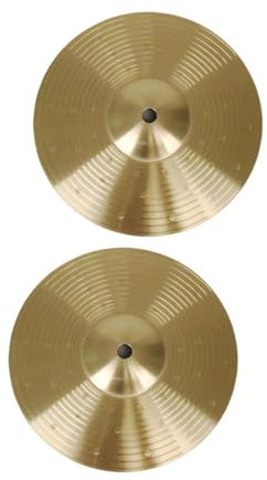 Perfeclan 2-teiliges Trommelbecken, Crash-Becken, traditionelles Percussion-Instrumenten-Zubehör, Ersatz, professionelles, Robustes Übungsbecken, Durchmesser 20cm