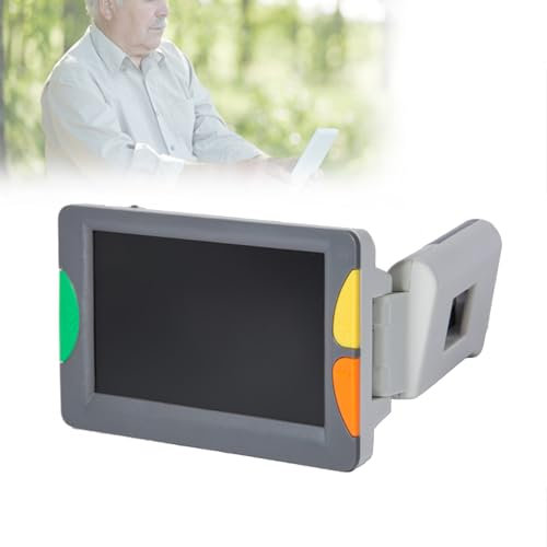 Lente d'Ingrandimento Digitale LCD Portatile, Lente d'Ingrandimento Elettronica da 4,3 Pollici, Ausili Visivi per Persone con Problemi di Vista, Zoom 2x-32x, Maniglia Pieghevole