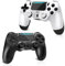 Effdrdfs Wireless Controller, Upgraded Controller Wireless for PS-4/Slim/PC, Bluetooth Gamepad Joystick with Dual Vibration/Touch Panel/ 3.5mm Audio Jack/Six-Axis/Ergonomic (WHITE+BLACK)