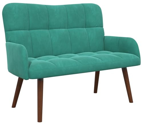 vidaXL Sofá de 2 Plazas Tuquesa 115 x 61 x 87 cm Terciopelo