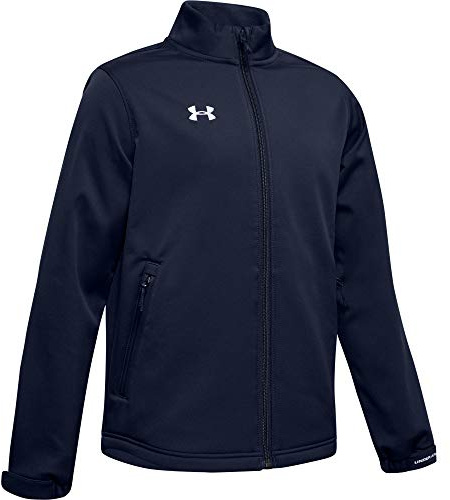 Under Armour Boys Hockey Softshell Jacket II, Midnight Navy (410)/White, Small