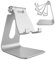 Lucrave Handy Ständer, verstellbare Aluminium Schreibtisch Handy Docking Halterung für iPhone SE 12/13/14/15/16 Pro/XS Max/XR/Plus, Samsung Galaxy S20/S10/S9/S8 und andere Handys, Silber