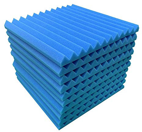 12 Stück Akustikschaumstoff Platten Schall Dämmung (30x30x2.5cm) für Tonstudio, Büro, Arbeitszimmer, Partykeller, Heimstudio (Blau)