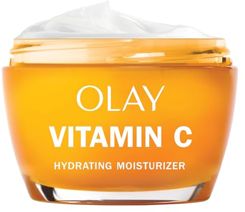 Olay Vitamin C Face Moisturizer, Brightening Cream for Women, Instant Hydration, Evens Tone, Dark Spot & Hyperpigmentation Reduction, Glowing Skin Care - Niaciniamide, Lactic Acid, 1.7 Oz