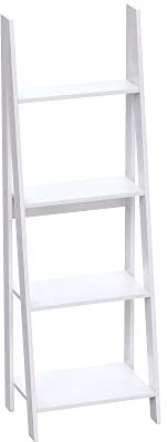 Vida Designs - Bristol 4 Tier Step Ladder Bookcase, 46 x 33 x 141 cm, White