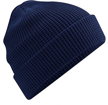 Beechfield B52N Organic Cotton Waffle Beanie - Oxford Navy