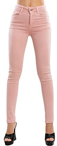 Toocool Jeans für Damen, Skinny Slim, elastisch, eng anliegend, VI-8006, Rosa, L