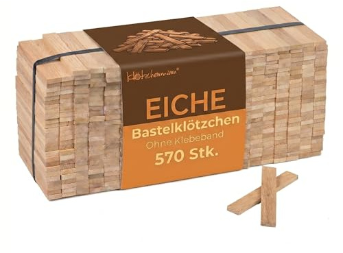 Klötzchenmann lose Bastelklötzchen 22x8x160 mm (Eiche ca. 570 Stück)