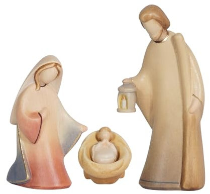 Akantus Krippe Leonardo Krippenfiguren: Heilige Familie (13 cm, bemalt)