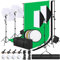 Kit Studio Photo Clevich, 2,6m x 3m Système de Support de Toile de Fond avec LED Parapluie Softbox 5 en 1 Réflecteur, Set pour Studio Photo Professionnel pour Portrait et Photographie Vidéo