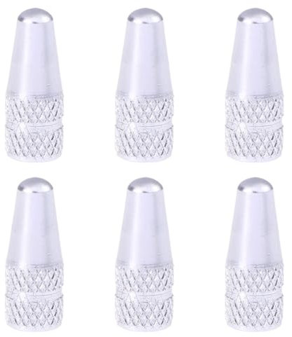 GANAZONO 6 Stk Reifenkappen schwarz Aluminiumkappe Alu-Reifenkappen Airbike Reifenluftkappe mountainbike moutainbike Fahrradkappen Französisch Ventil Rahmen Fahrradmütze Staubschutzhaube