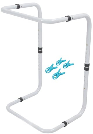 Topiky Lève-Couverture pour Pieds, Barre de Levage pour Draps, Barre de Levage pour Berceau de Pied, Barre de Levage de Couverture à Hauteur Réglable, 4 Clips Inclus