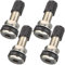 ZUWIJEQ 4 pièces Voiture Moto Pneu Valve Tubeless Potence en métal avec Capuchon Anti-poussière, Valves De Jante Universelles, Poussière Tige De Valve De Roue sans Chambre à Air De Voiture