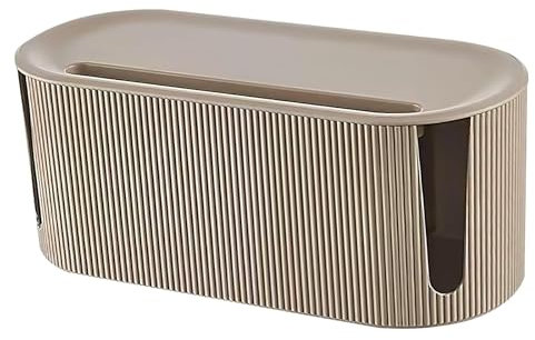 Groß Steckdosenbox, Kabelmanagement Box, Cord Organizer Box, Kabelaufbewahrung Kabelbox, Kabelsammler Aufbewahrungsbox, Elegante Kabelbox, Draht Aufbewahrungsbox für Zuhause (Grün) (Milchtee Farbe)