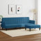 Xichuzi Schlafsofa 2-Sitzer mit Fußhocker Blau Samt, Loungesofa, Sofas & Couches, Relaxsofa, Couch für Wohnzimmer, 3216249
