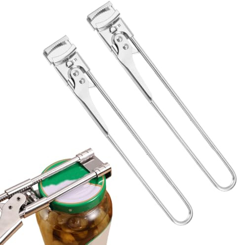 BLPRKOT 2 Pezzi Apriscatole Manuale Regolabile, Acciaio Inossidabile Apri Barattoli Professionale, Apribarattoli, Multifunzione Apri Barattolo per Cucina, Ristorante, Anziani, Donne, Bambino, Artrite