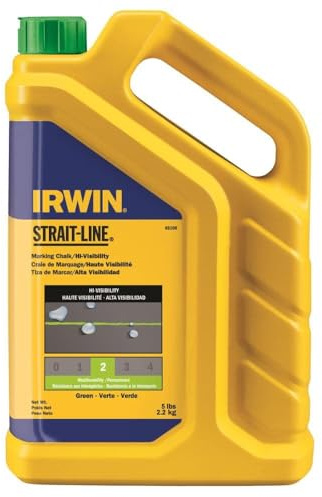 Irwin Tools IRWIN STRAIT-LINE Marking Chalk, Standard, Fluorescent Green, 5 lbs (65106)