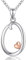 CELESTIA Initial Necklace Sterling Silver Necklace with Initial Rose Gold Heart Pendant Personalised Jewellery for Women, Friend Gifts for Women