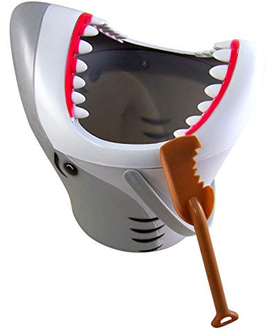 Needzo Great White Shark Sand Pail Bucket Beach Pool Vacation Accessory with Shovel, 9 Inches
