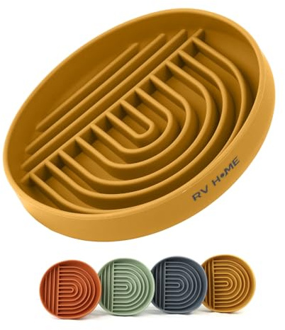 RV HOME Antischlingnapf Hund & Katze – Slow Feeder Futternapf gegen Schlingen & Erbrechen – rutschfest & BPA-frei