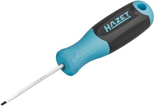 HAZET Cacciavite 811-20, profilo a fessura con impugnatura antiscivolo a 3 componenti, larghezza 0,4x2 mm tra le superfici piane, lama rotonda, lunghezza 143 mm, diametro lama 3 mm