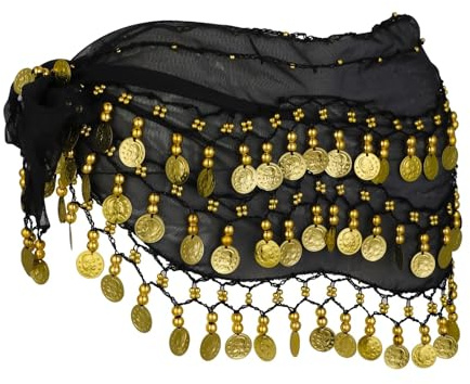 SHSHbuy Pañuelo Danza del Vientre,Cinturón Danza del Vientre Mujer,Cadera Falda Danza,Cinturón De Baile,Cadera Falda para Danza para Espectáculo,Fiesta