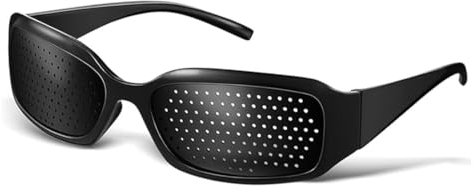 XPEX 1 Stück Volllochbrille Helfen Sie dabei, das Sehvermögen zu korrigieren Gleitsichtbrille herren Lochbrille Brille zum Trainieren der Sehkraft mit Lochblende（B）