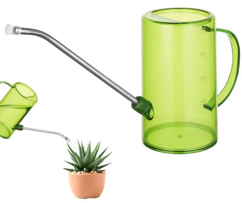 OFFCUP Arrosoir 35oz/1L à Long Bec en Plastique - Mini Arrosoir de Jardin pour Plantes d'Intérieur et d'Extérieur, Succulentes, Fleurs (Vert)